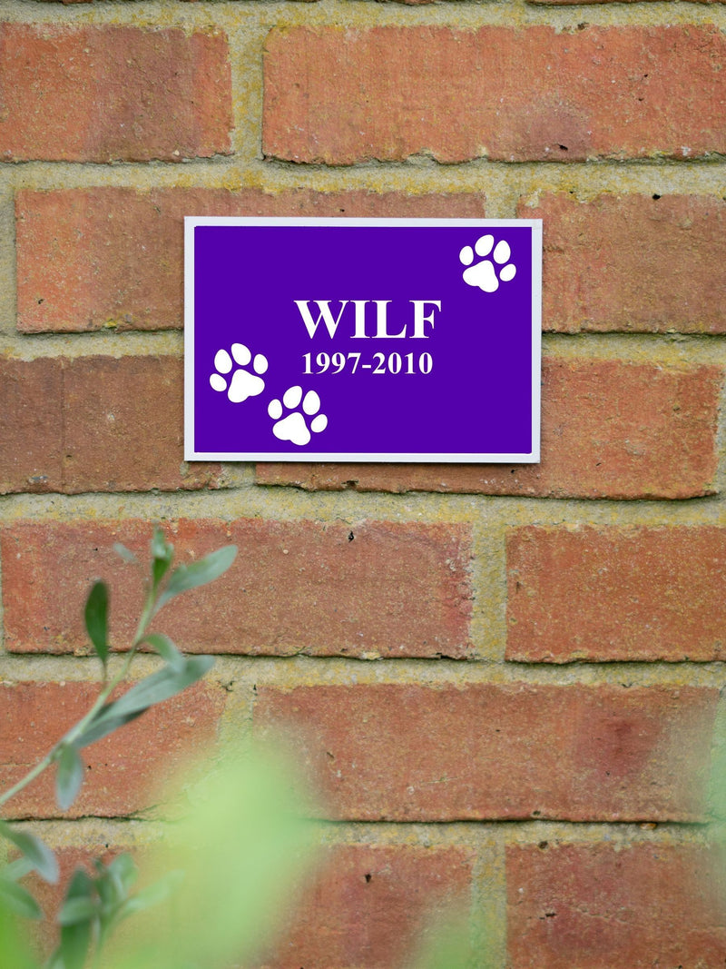 Jonnys Sister personalised metal pet memorial plaque 11x16cm, imported from the UK