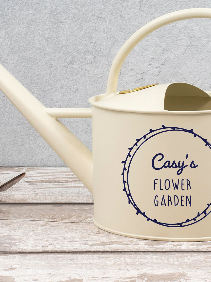 Jonnys Sister personalised wreath watering can 1.7L, imported from the UK