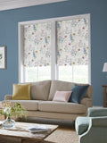 Laura Ashley Delphinium Blue Alford Meadow cotton roman blind - British product