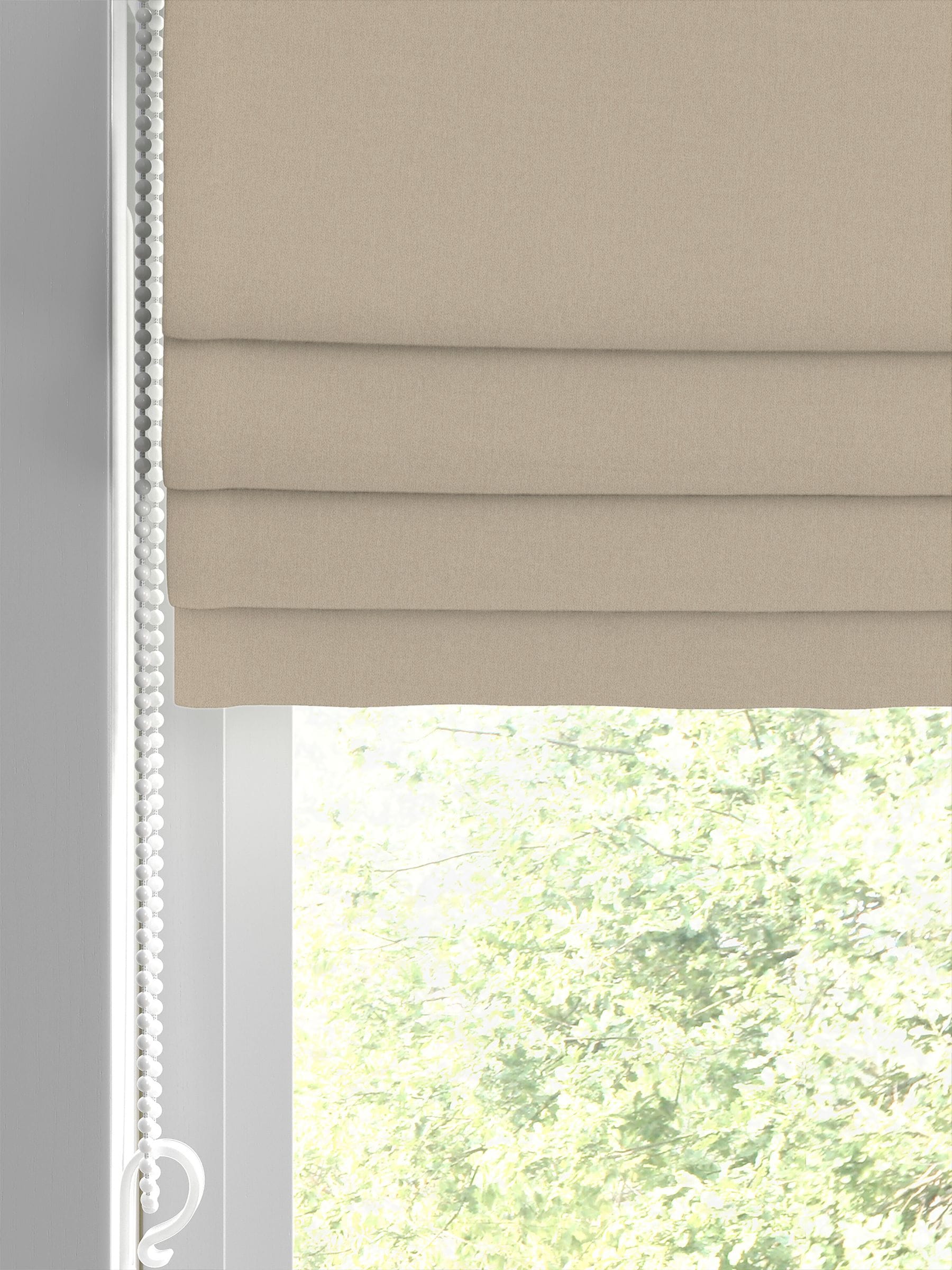 Laura Ashley truffle natural made to measure roman blind - British product