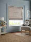 Laura Ashley truffle natural made to measure roman blind - British product
