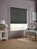 Laura Ashley pale charcoal grey velvet roman blind (British brand)