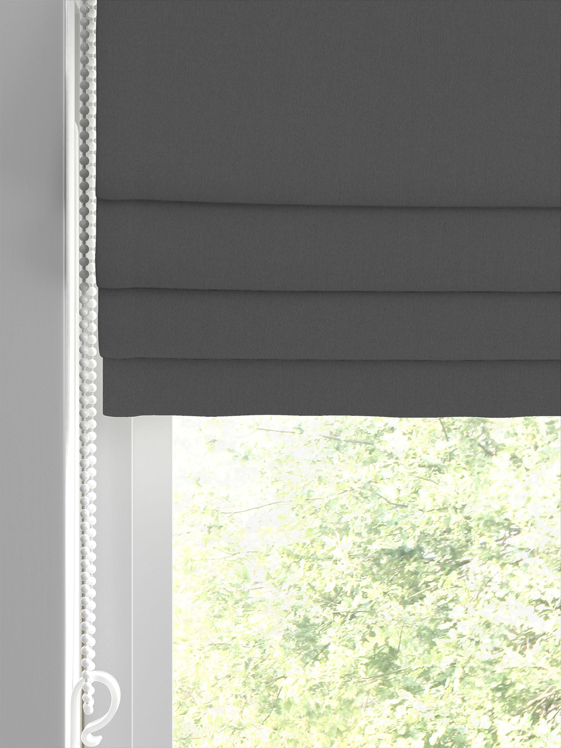Laura Ashley pale charcoal grey velvet roman blind (British brand)