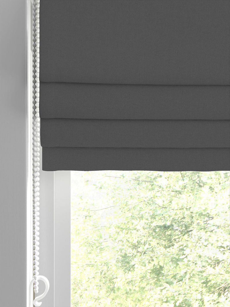 Laura Ashley pale charcoal grey velvet roman blind (British brand)