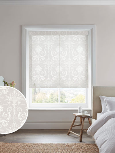 Next Laura Ashley Grey Josette Sheer Made to Measure Roller Blind- Buy online at McGrocer