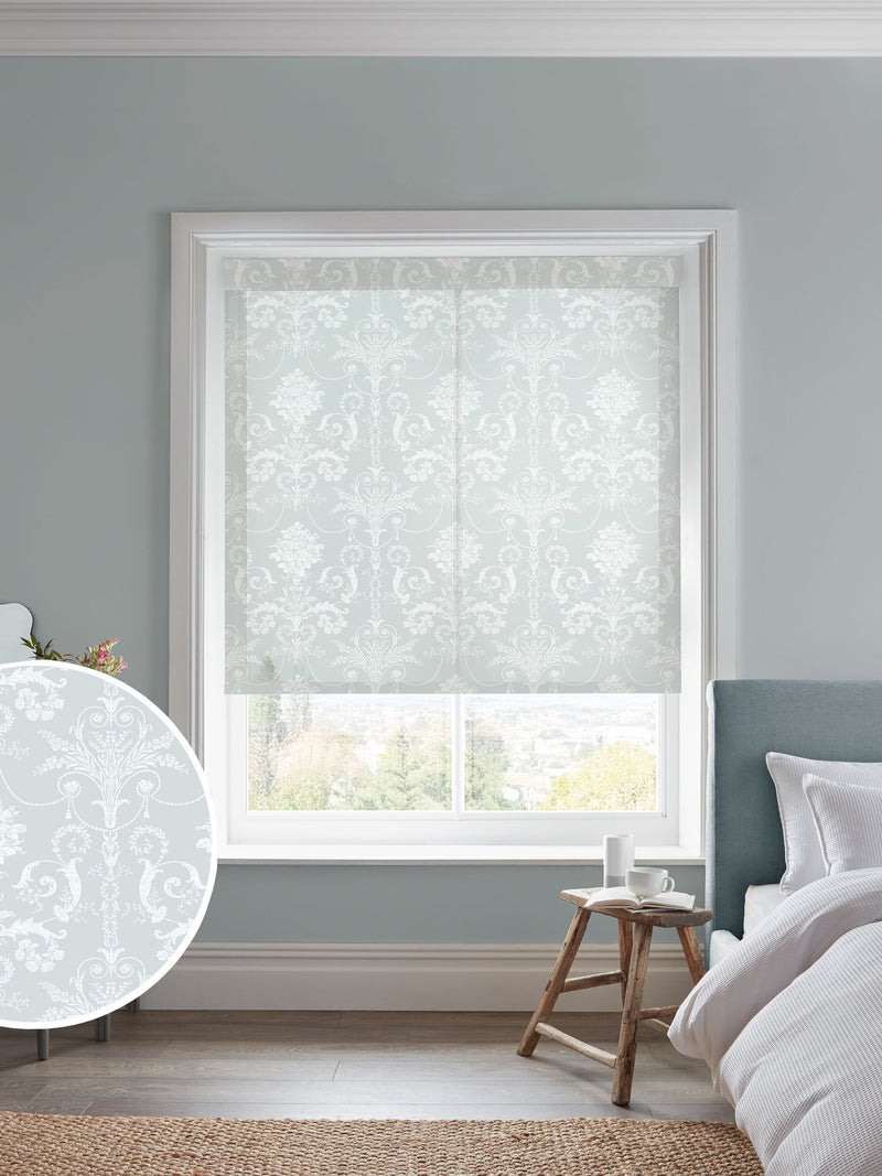 Laura Ashley Blue Josette sheer roller blind - British product