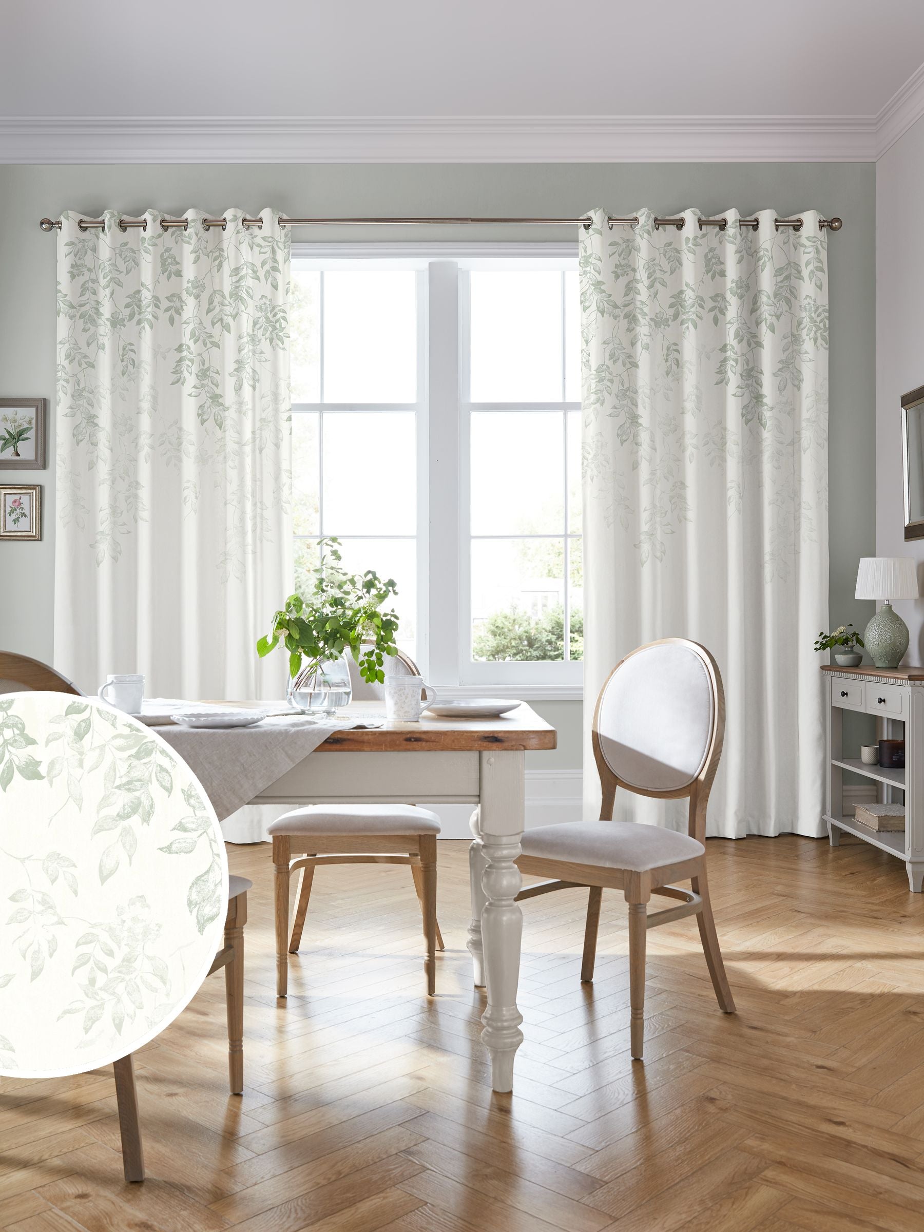 Laura Ashley Lockwood made to measure cotton curtains - British product