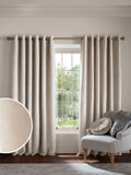 Laura Ashley natural Middleton velvet made to measure curtains (British brand)