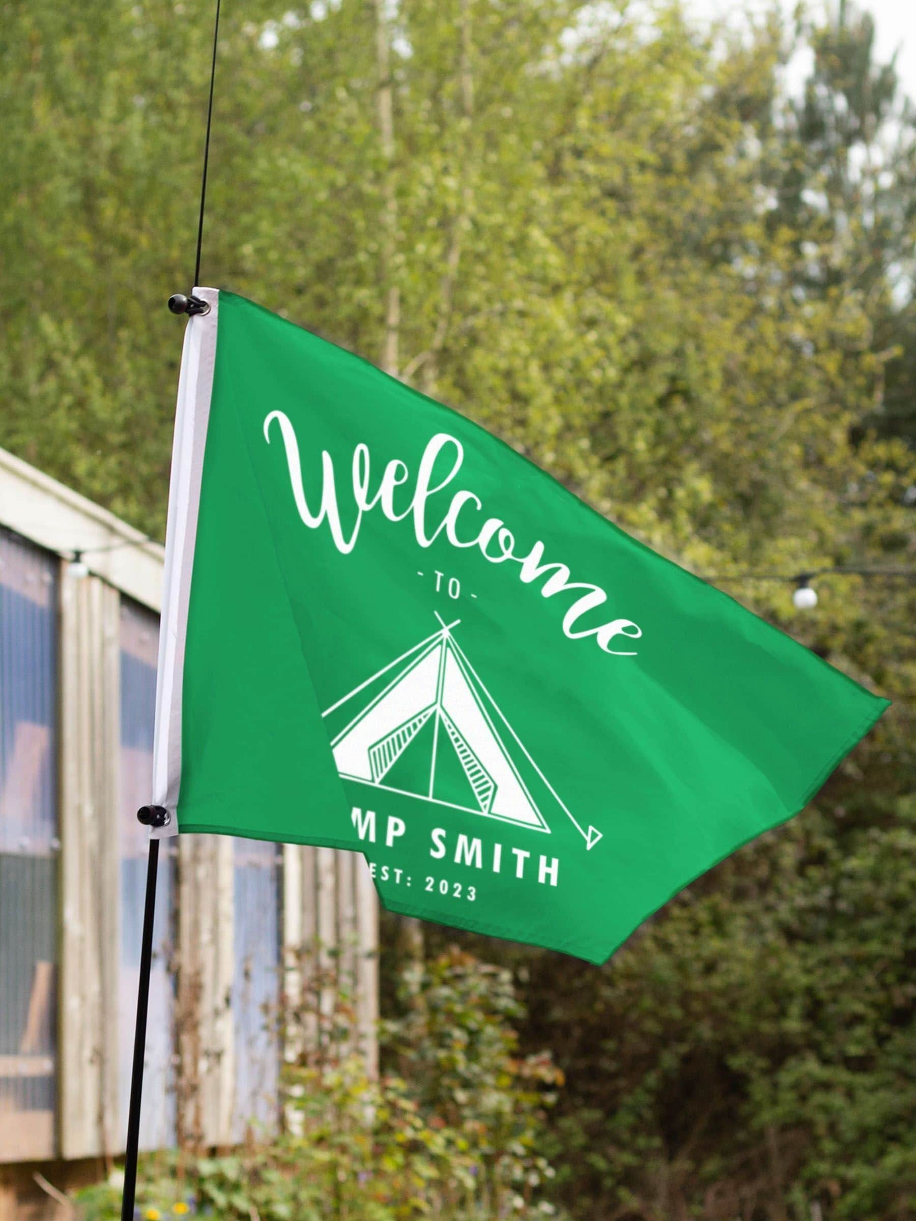 Jonnys Sister personalised camping flag 91x61cm, UK version