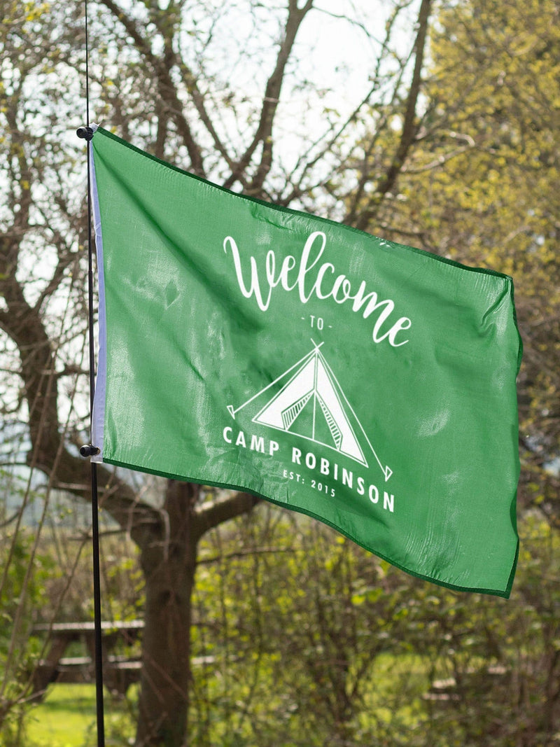 Jonnys Sister personalised camping flag 91x61cm, UK version