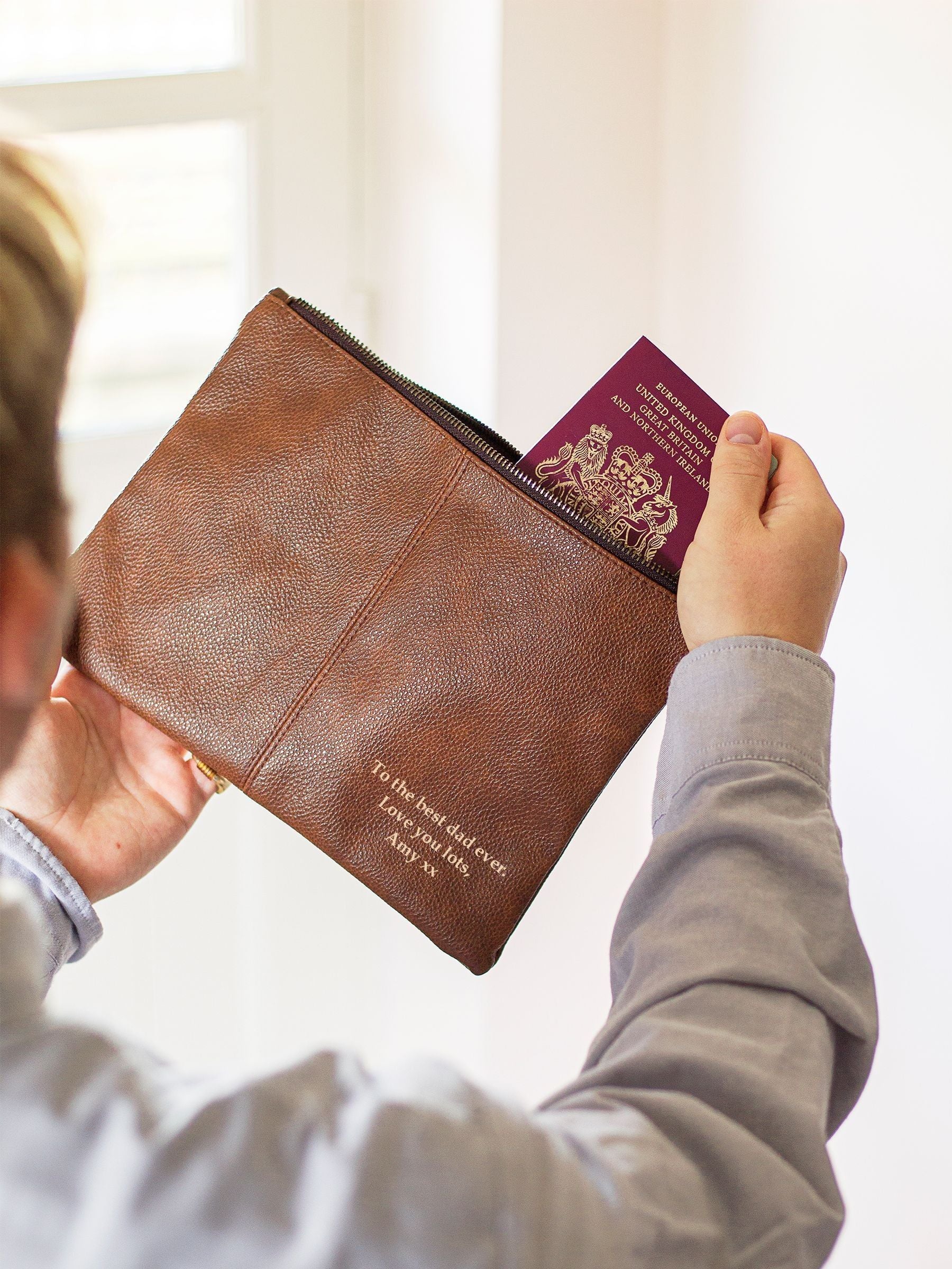 Personalised Nuhide Travel Pouch by Jonny's Sister