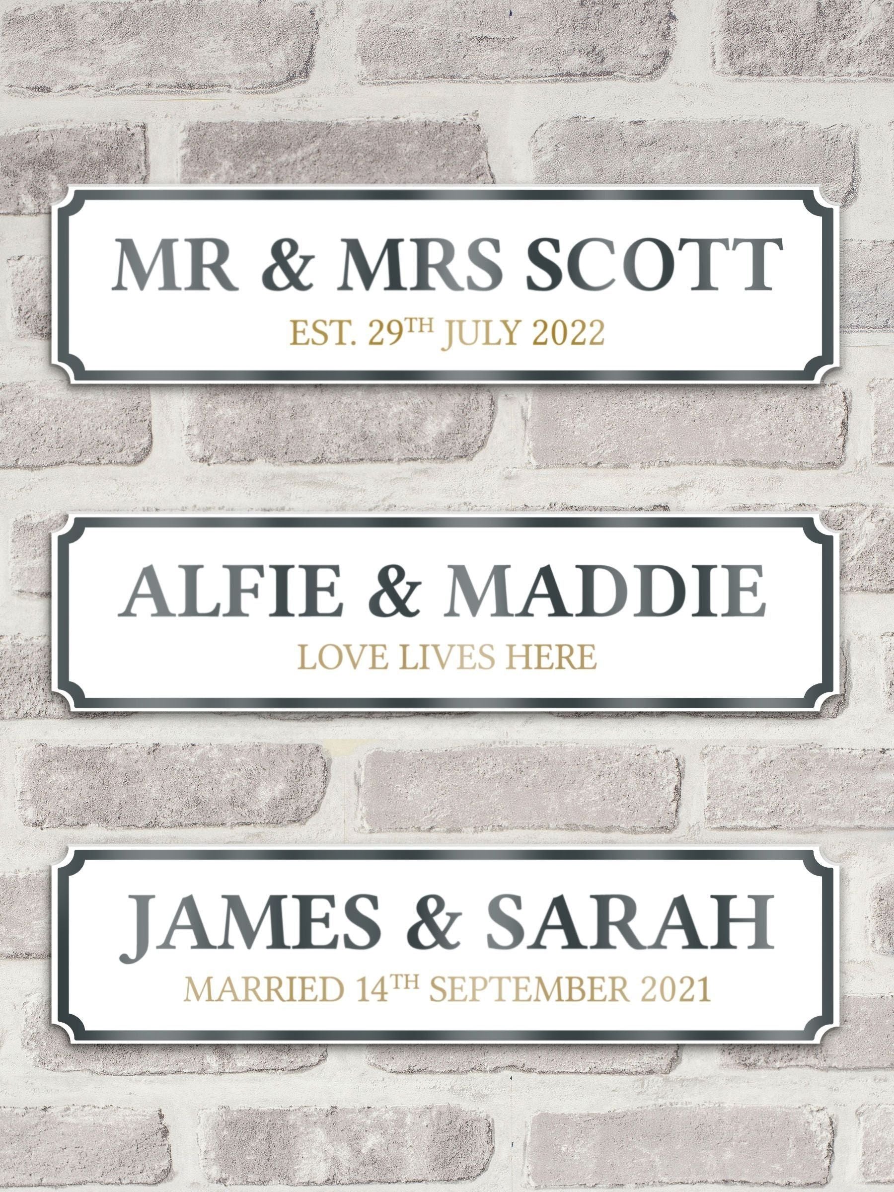 Jonnys Sister personalised street sign 48x12cm - British product