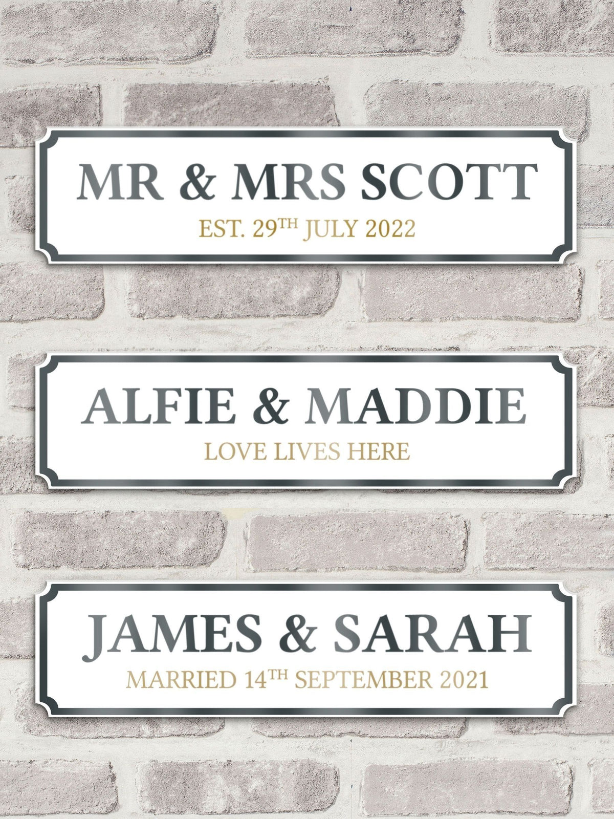 Jonnys Sister personalised street sign 48x12cm - British product
