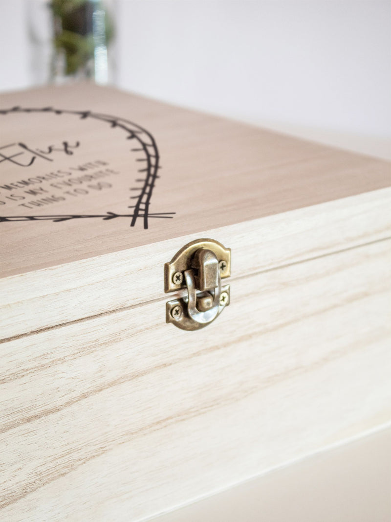 Jonnys Sister personalised wooden memory box - British product