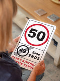 Jonnys Sister personalised metal sign for milestones - British product