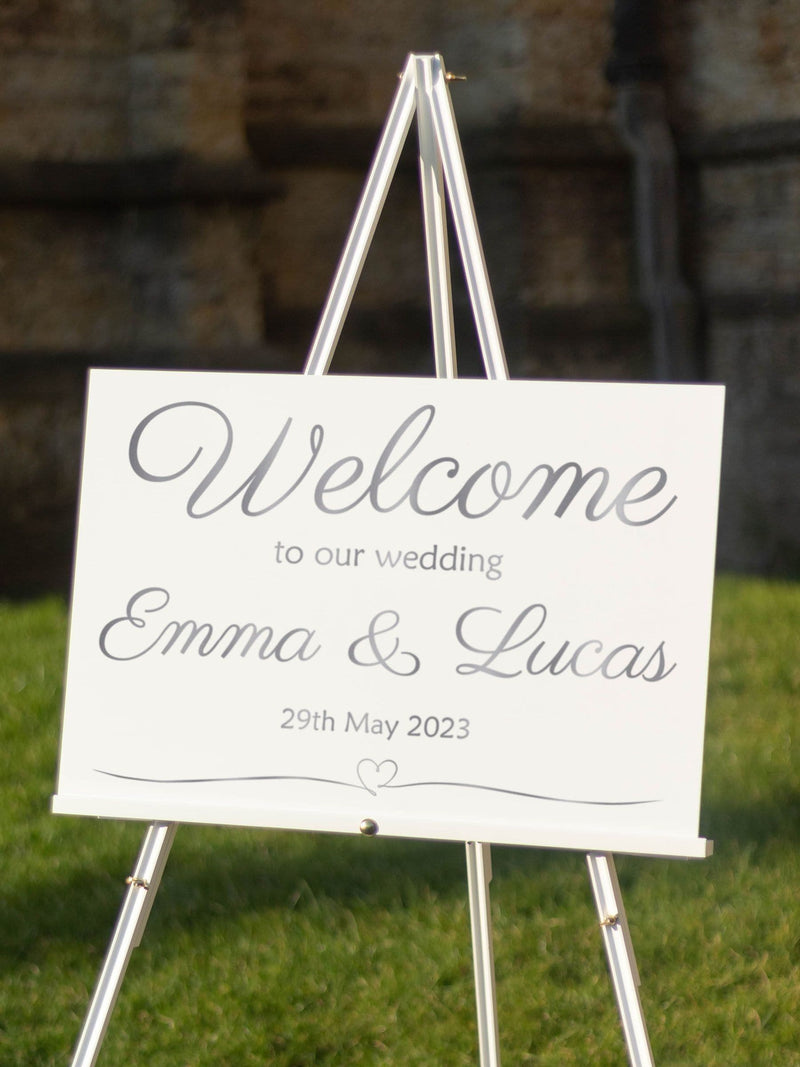 Jonnys Sister personalised wedding welcome sign 60x40cm (British brand)