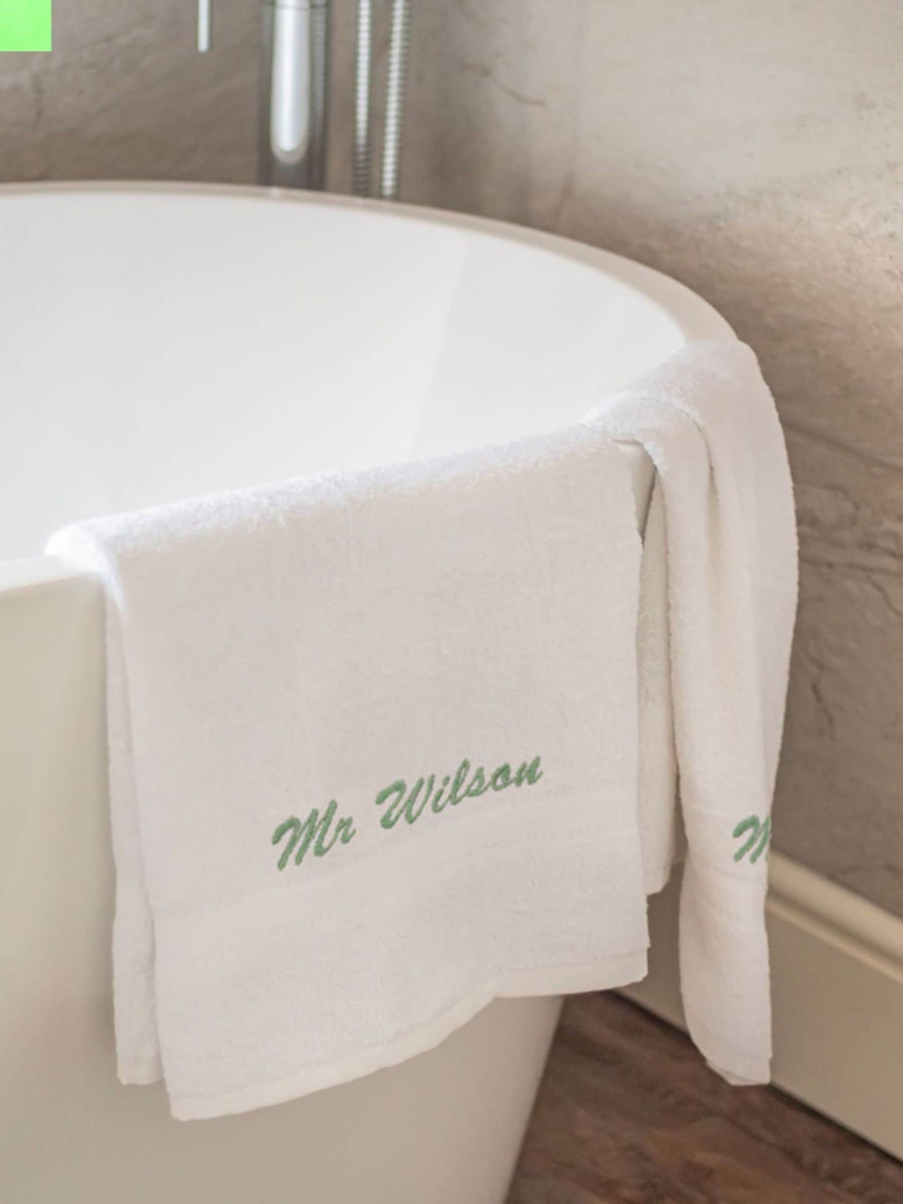 Jonnys Sister personalised his and hers towels 70x140cm - British product