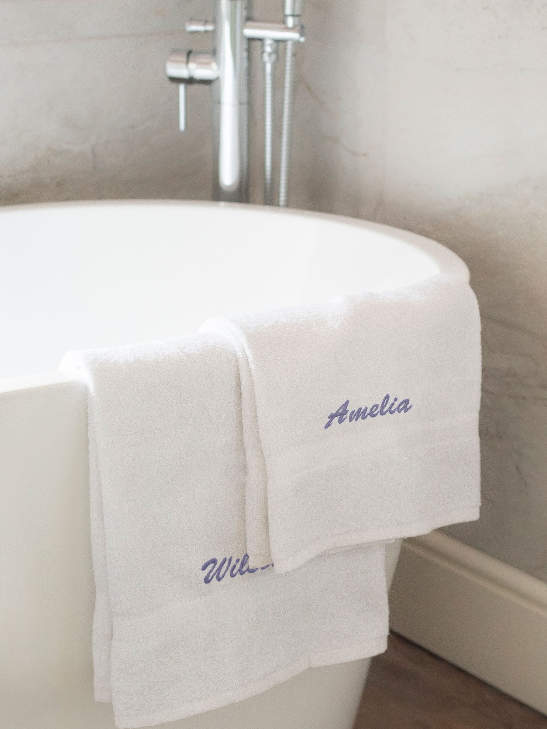 Jonnys Sister personalised his and hers towels 70x140cm - British product