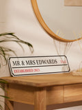 Jonnys Sister couple's street sign 48x12cm - British product