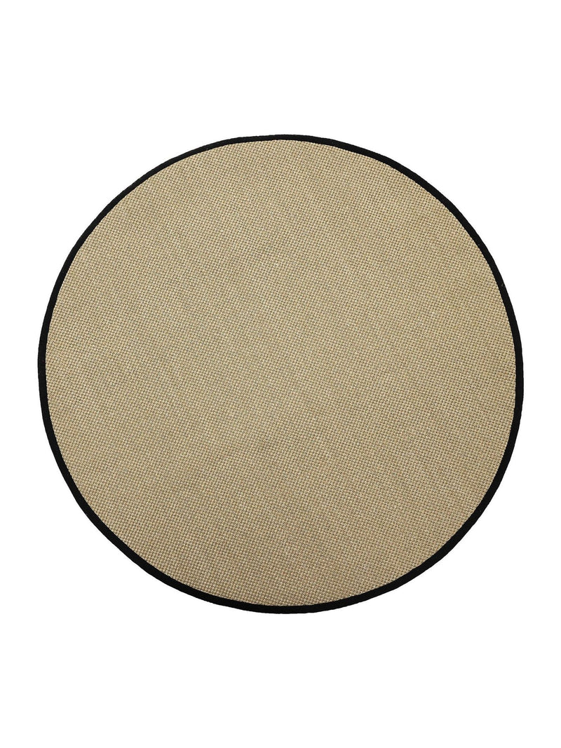 Origin Rugs sisal circle rug light beige black border 200cm, imported from the UK