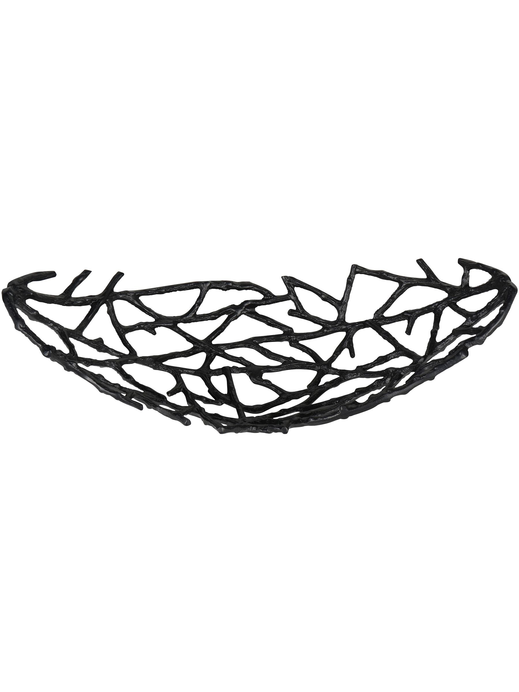 Libra Interiors black twig oval bowl 14cm, UK version