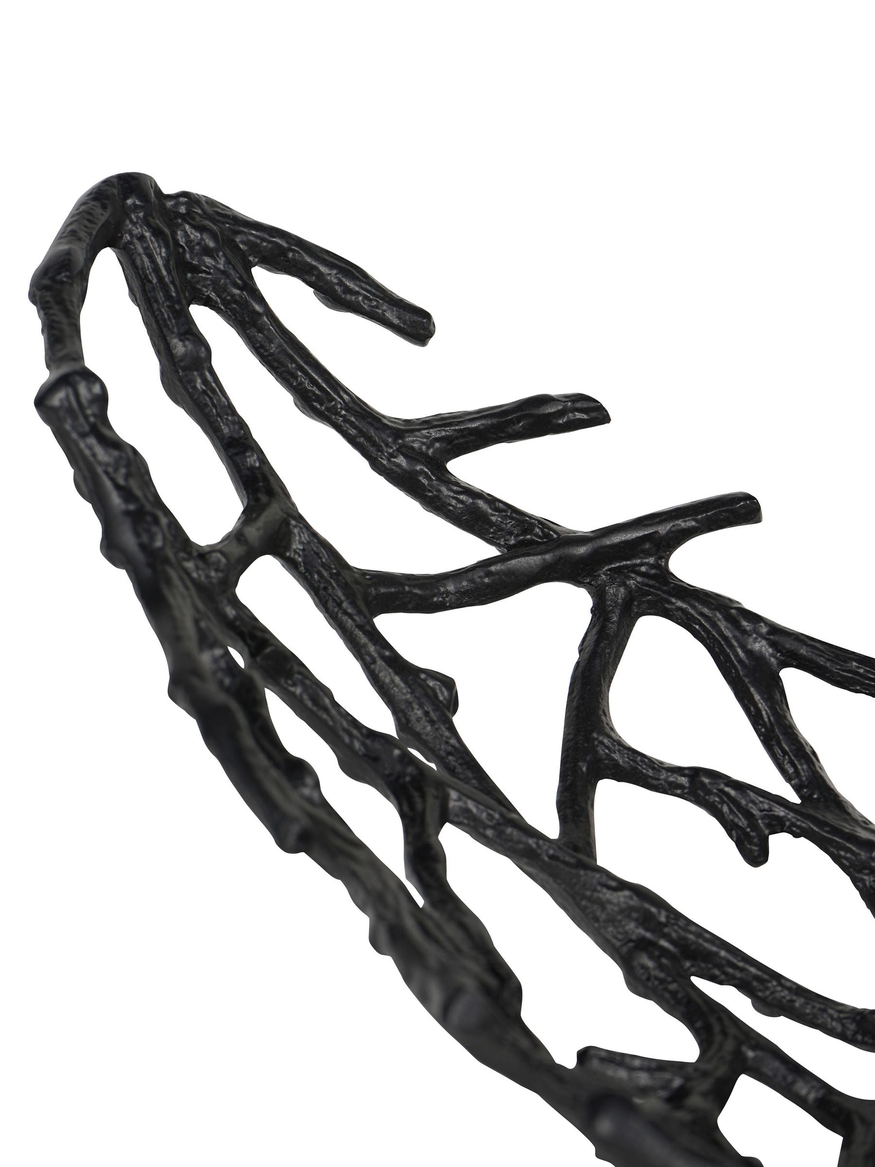 Libra Interiors black twig oval bowl 14cm, UK version
