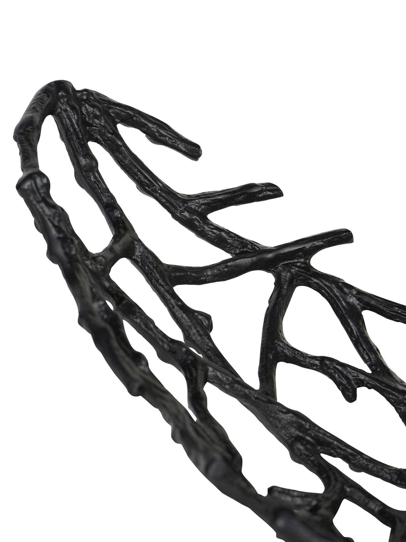 Libra Interiors black twig oval bowl 14cm, UK version