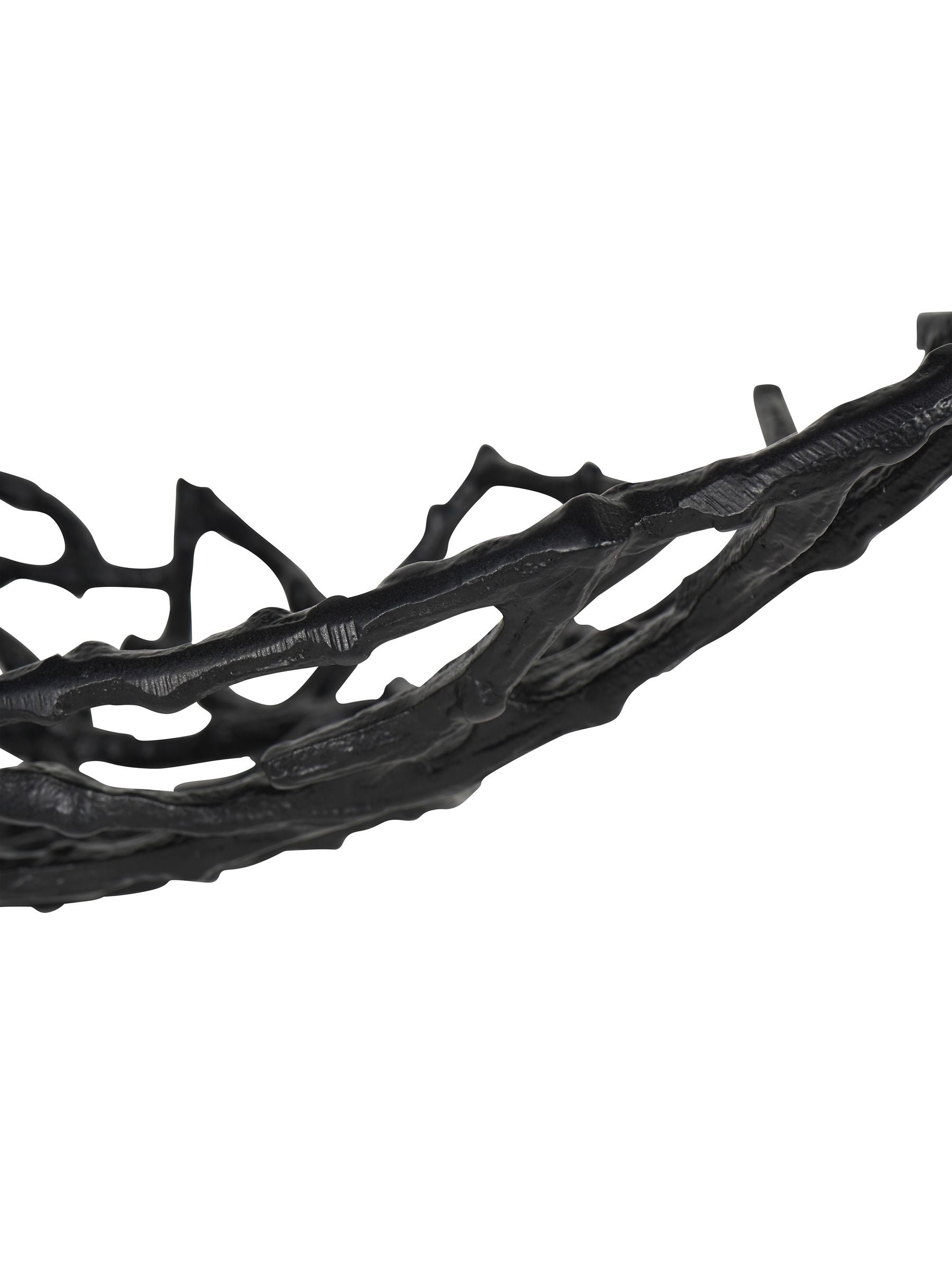 Libra Interiors black twig oval bowl 14cm, UK version