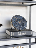 Libra Interiors Smokey Agate Mantel Clock 20cm, UK version