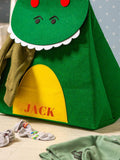 Personalised felt dinosaur laundry bag by Jonny's Sister, UK version