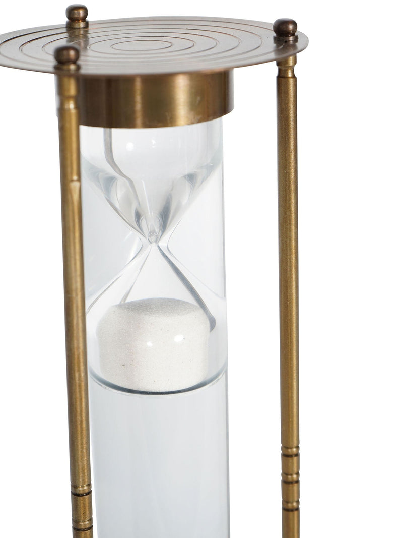 Libra Interiors antique brass sand timer, UK version