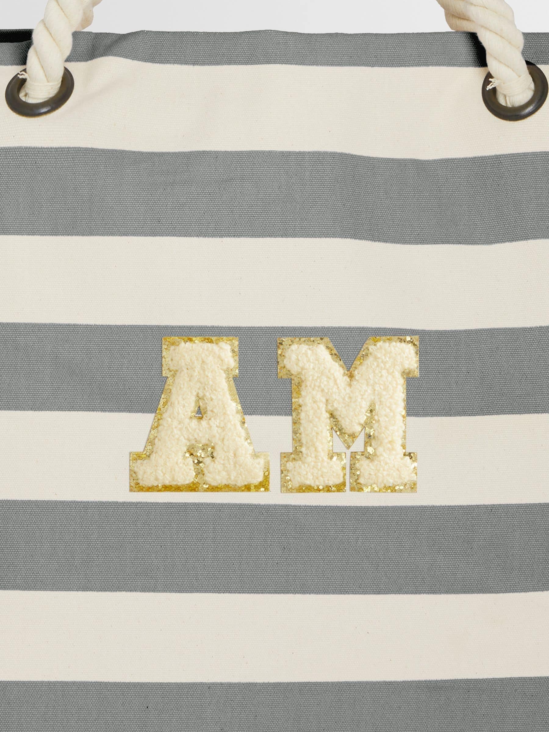 Alphabet personalisable monogrammed beach bag 26 litres, UK version