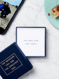 Posh Totty Designs personalised message box white gift set - British product