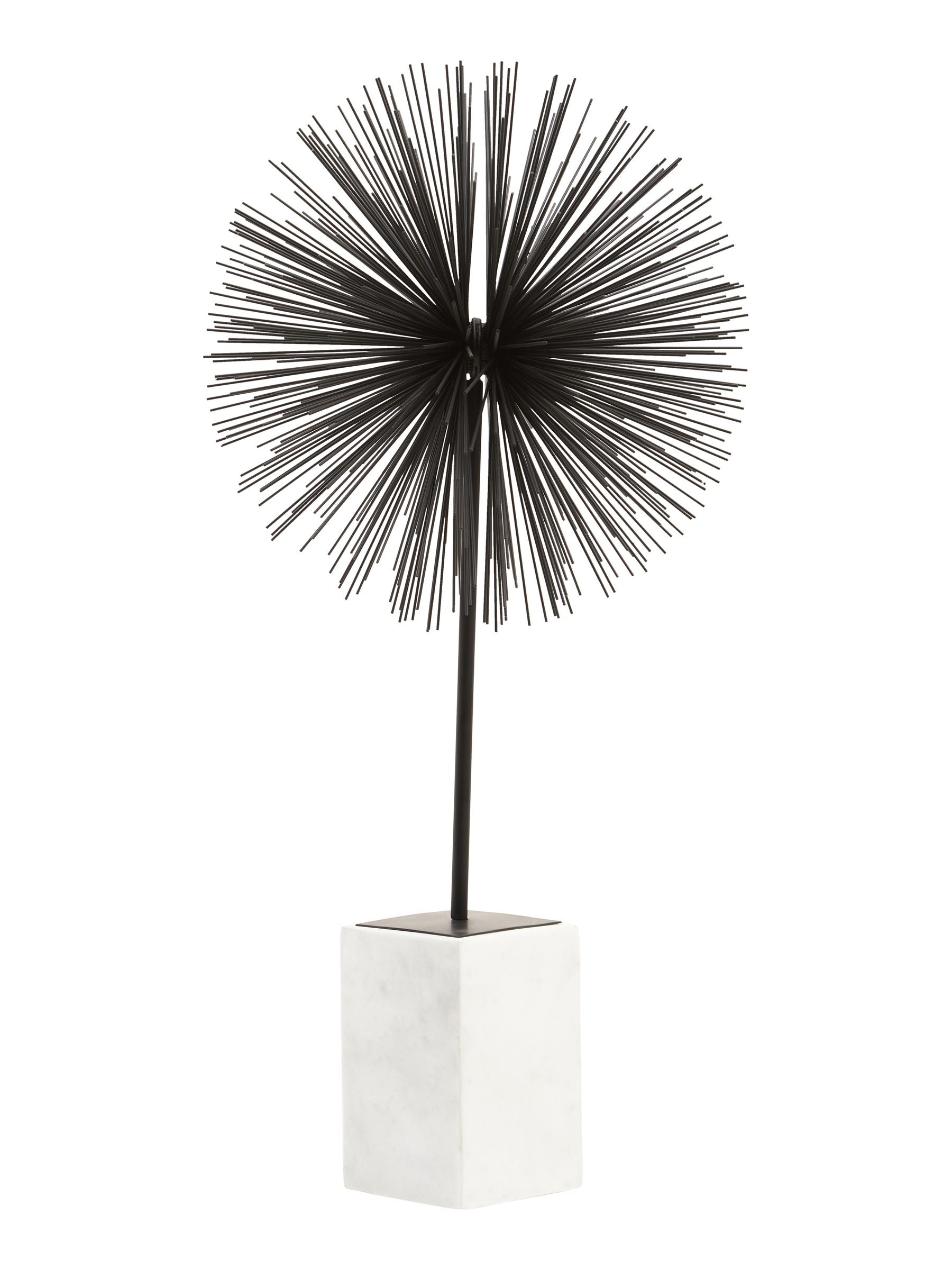 Fifty Five South black and white starburst sculpture with marble base 64cm height - British product