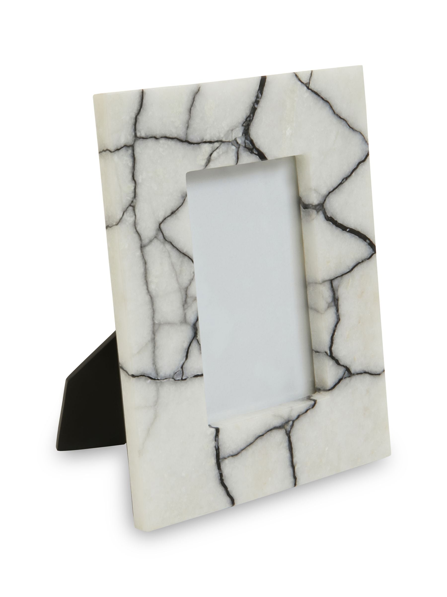 Fifty Five South black and white Marmara marble photo frame - British product