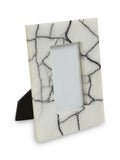 Fifty Five South black and white Marmara marble photo frame - British product
