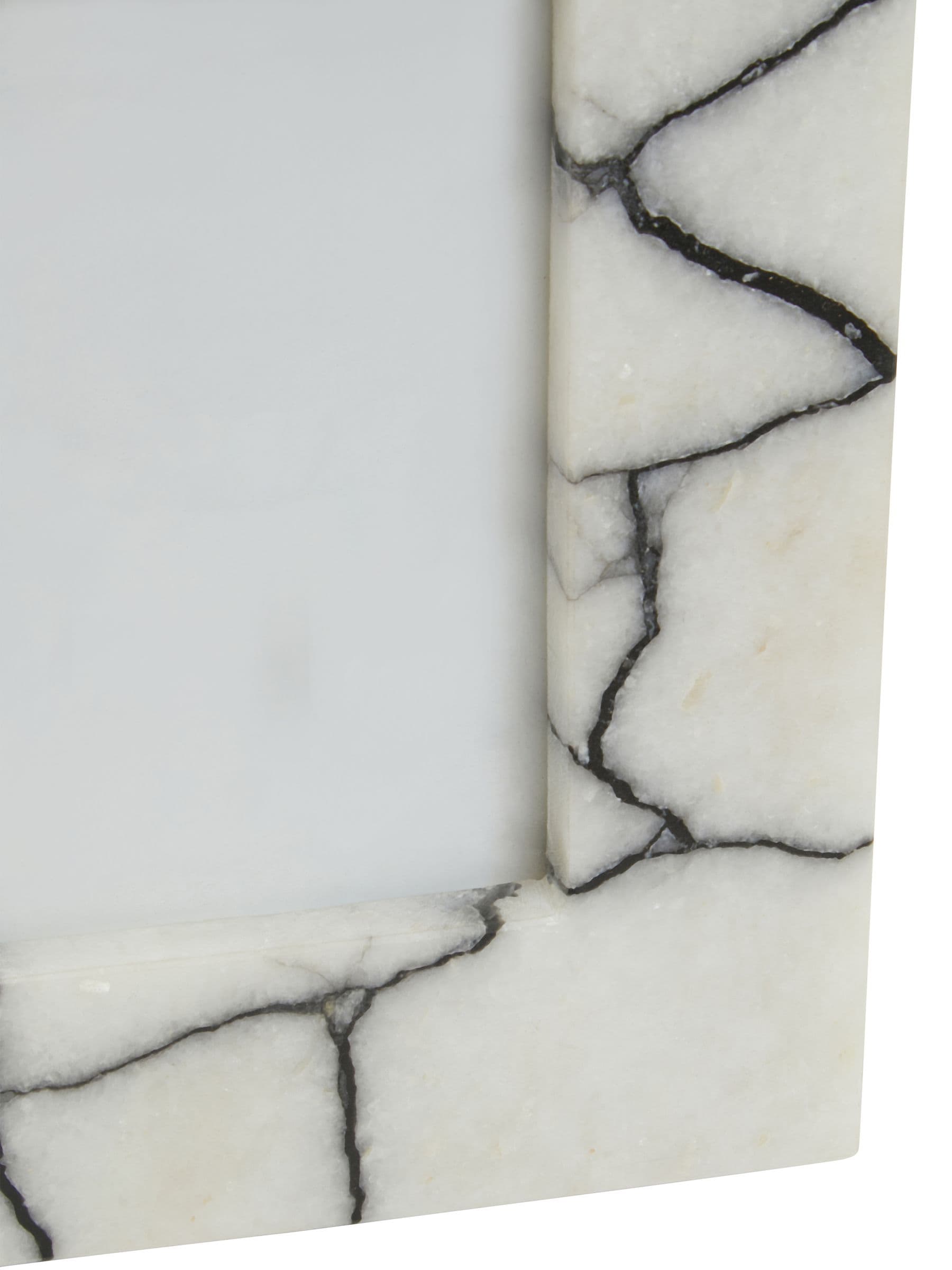 Fifty Five South black and white Marmara marble photo frame - British product