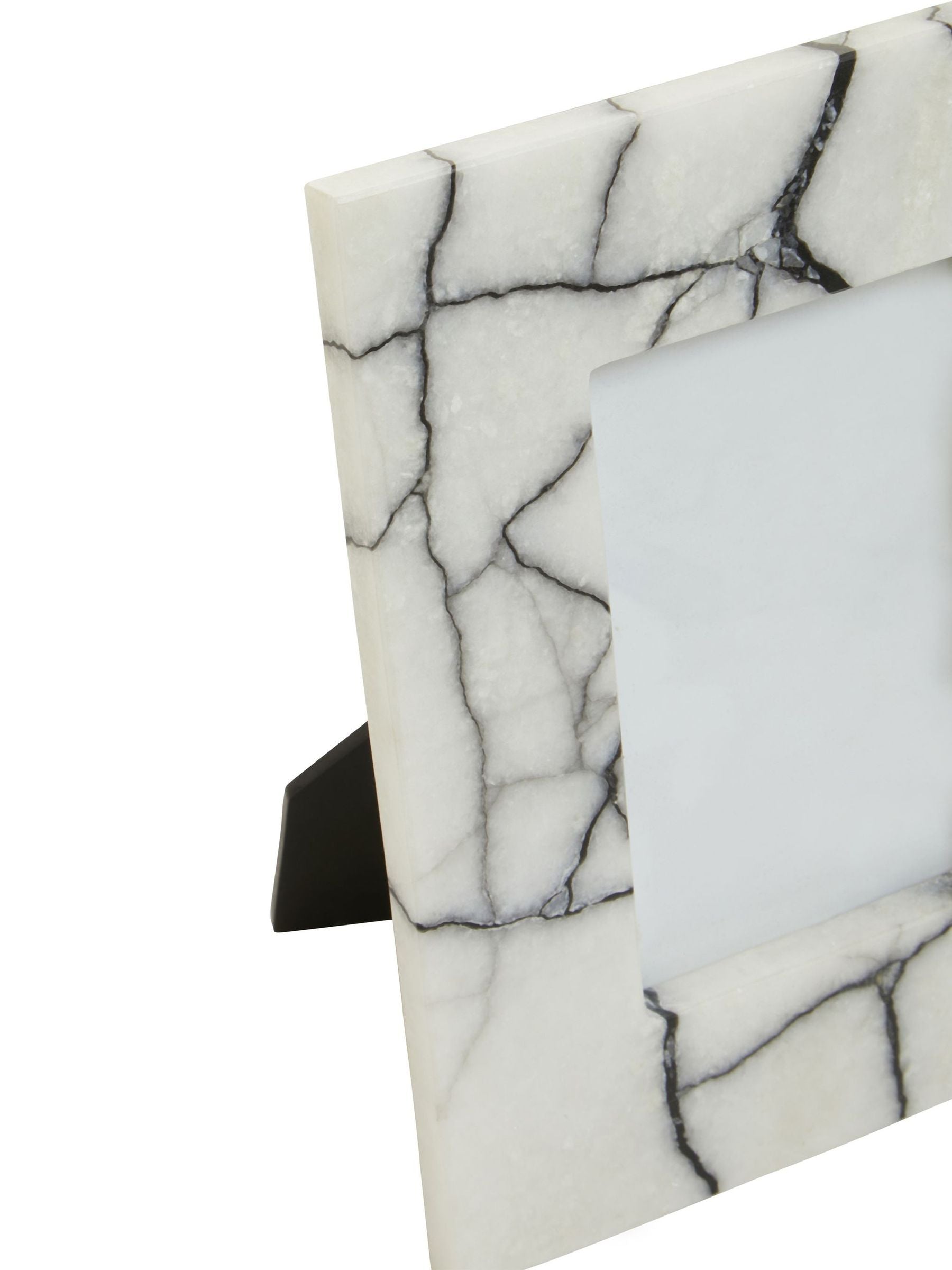 Fifty Five South black and white Marmara marble photo frame - British product