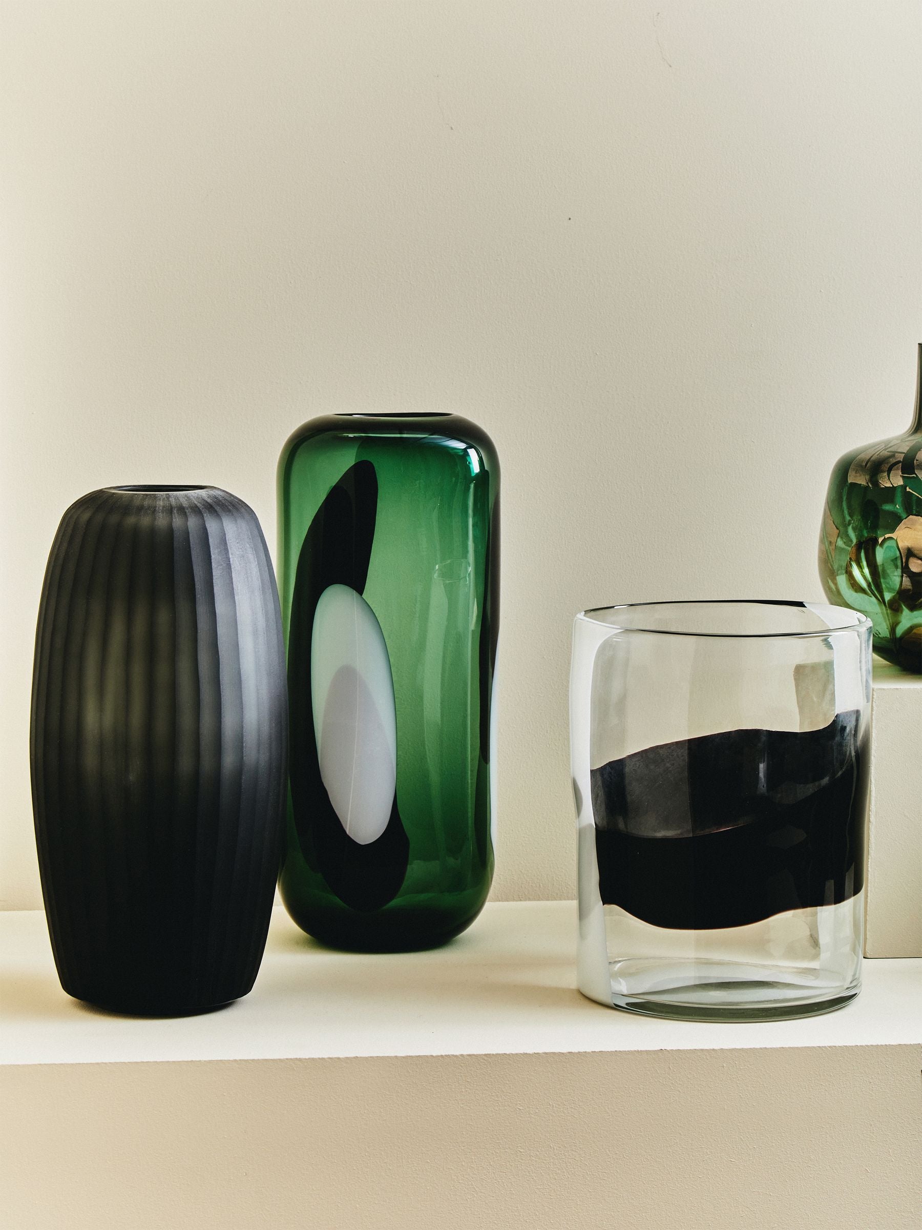 Fifty Five South Grey Hessa Glass Vase