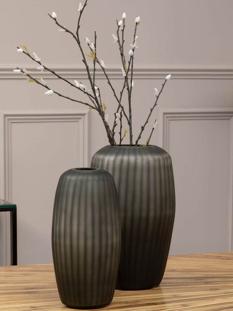 Fifty Five South Grey Hessa Glass Vase