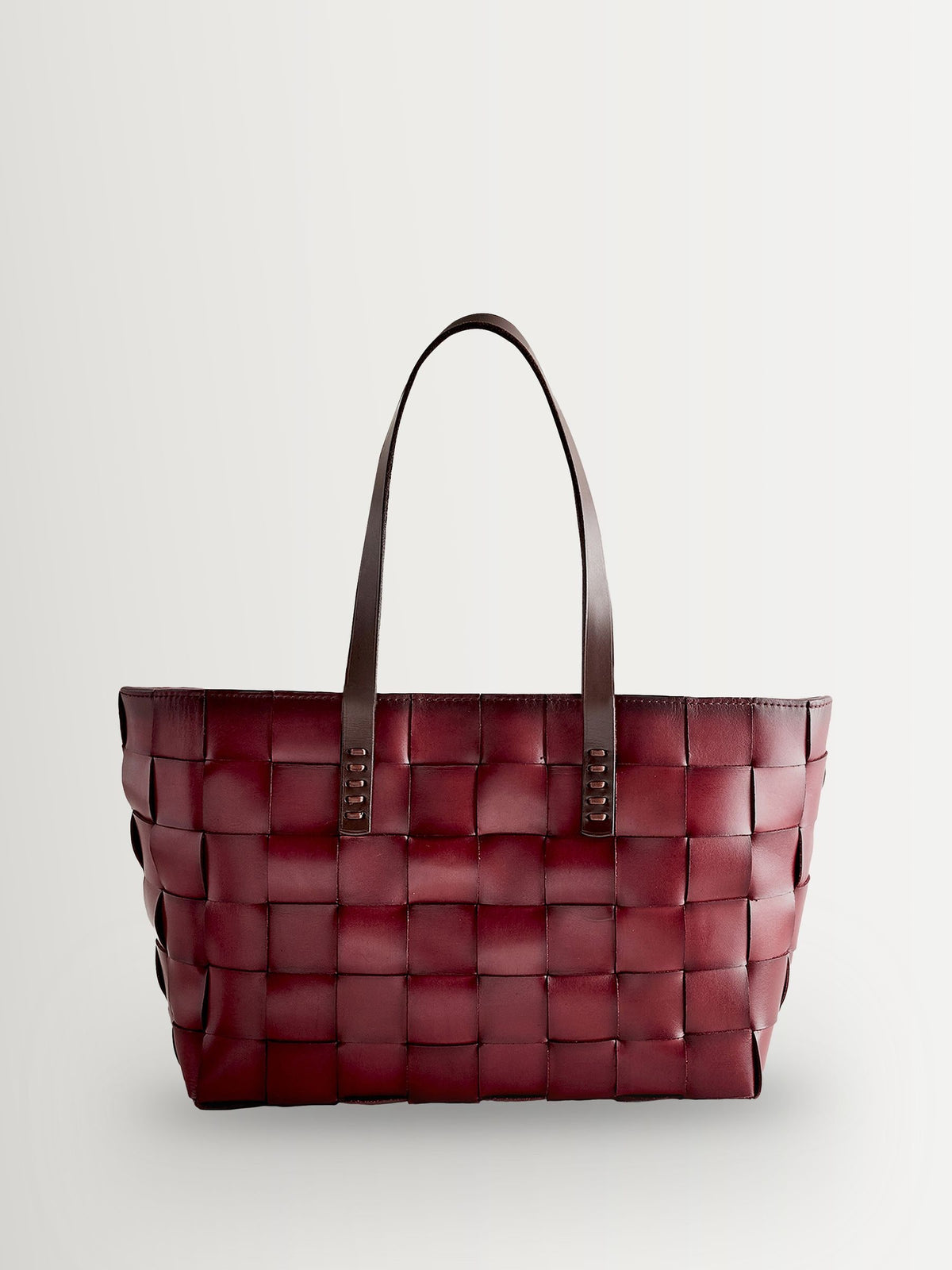Dragon Diffusion Black Woven Leather Tote Bag