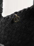 Dragon Diffusion Black Santa Croce Large Woven Bag