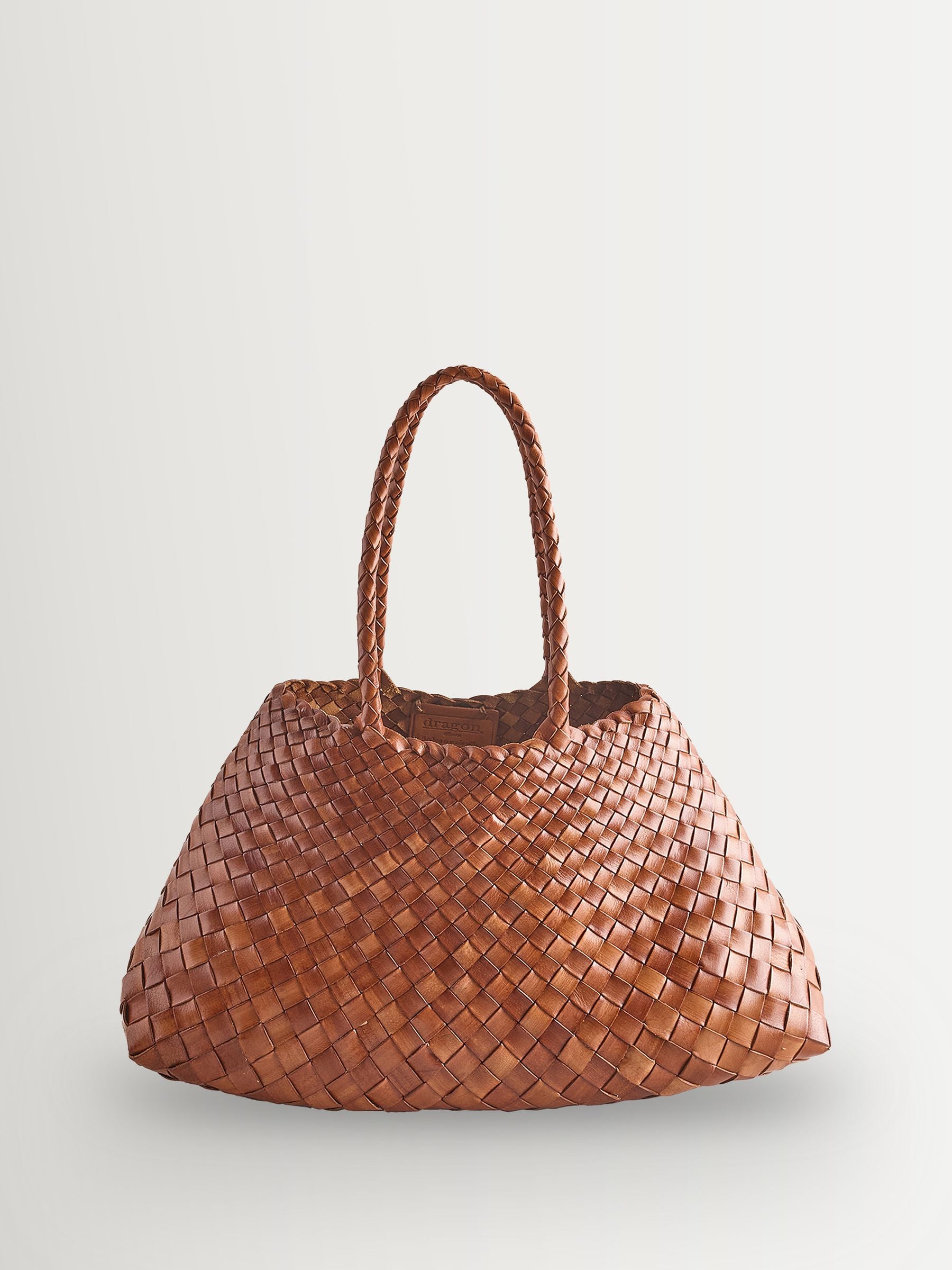 Dragon Diffusion Tan Santa Croce Large Woven Bag