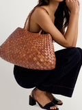 Dragon Diffusion Tan Santa Croce Large Woven Bag