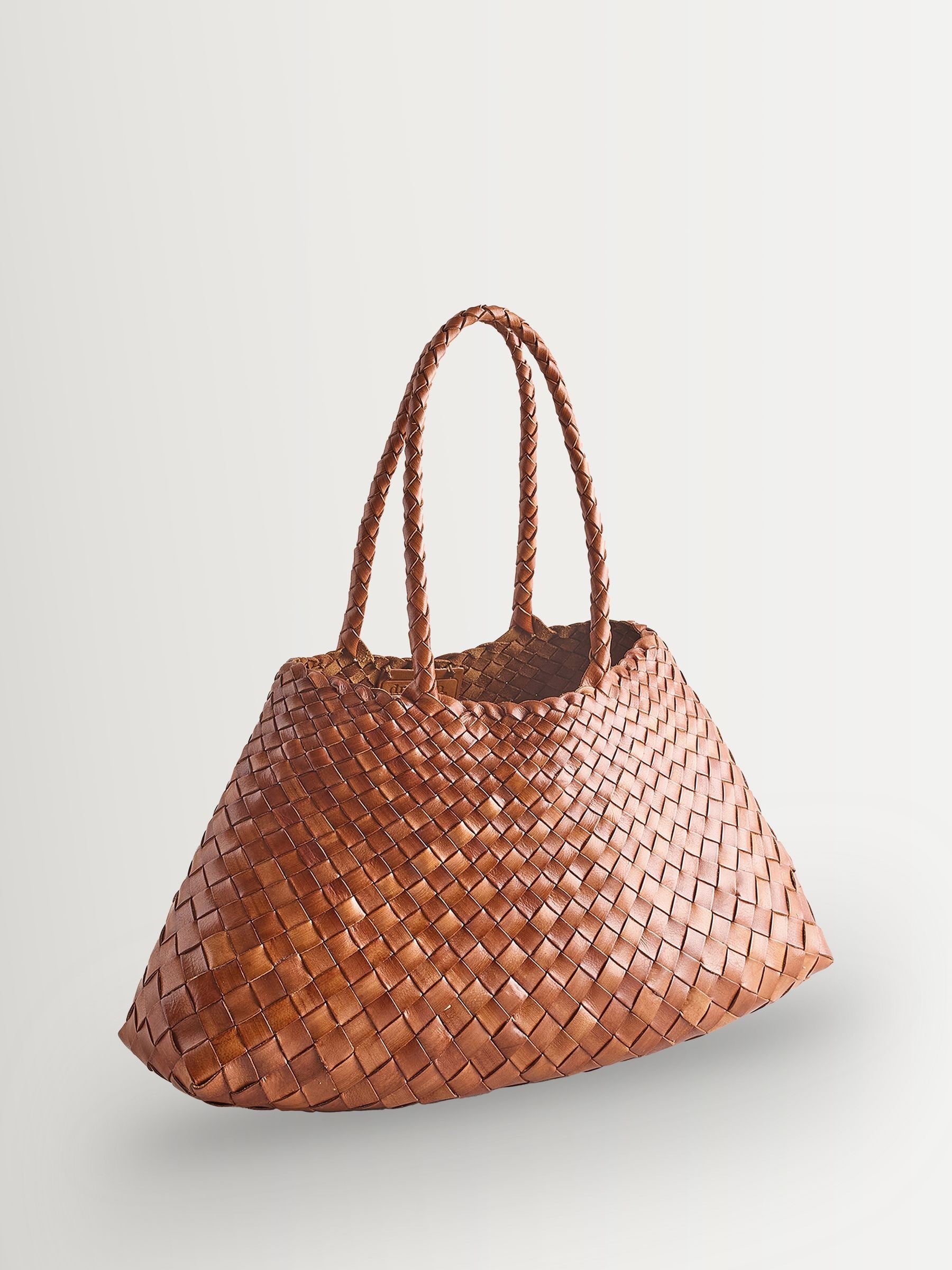 Dragon Diffusion Tan Santa Croce Large Woven Bag