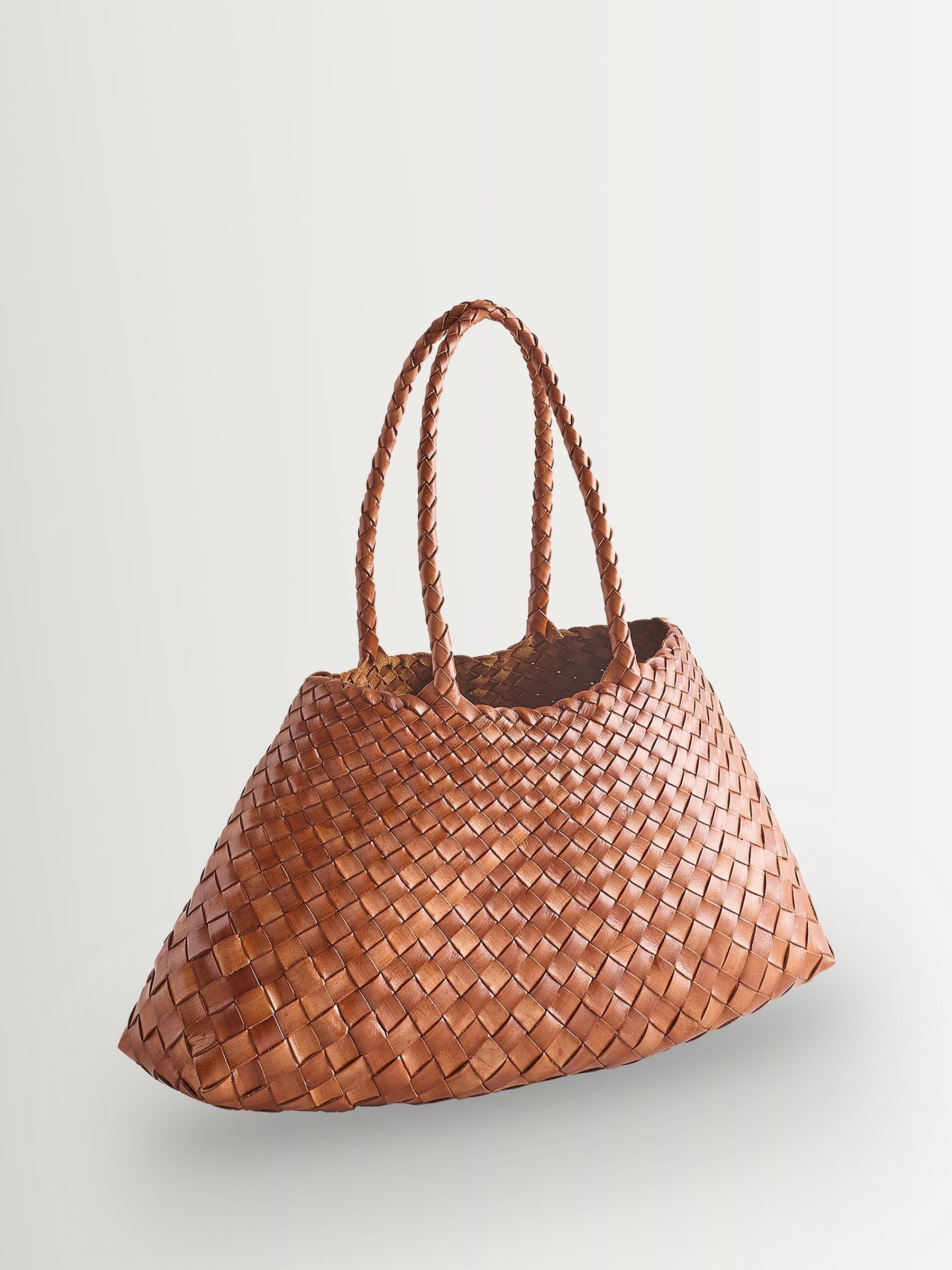 Dragon Diffusion Tan Santa Croce Large Woven Bag