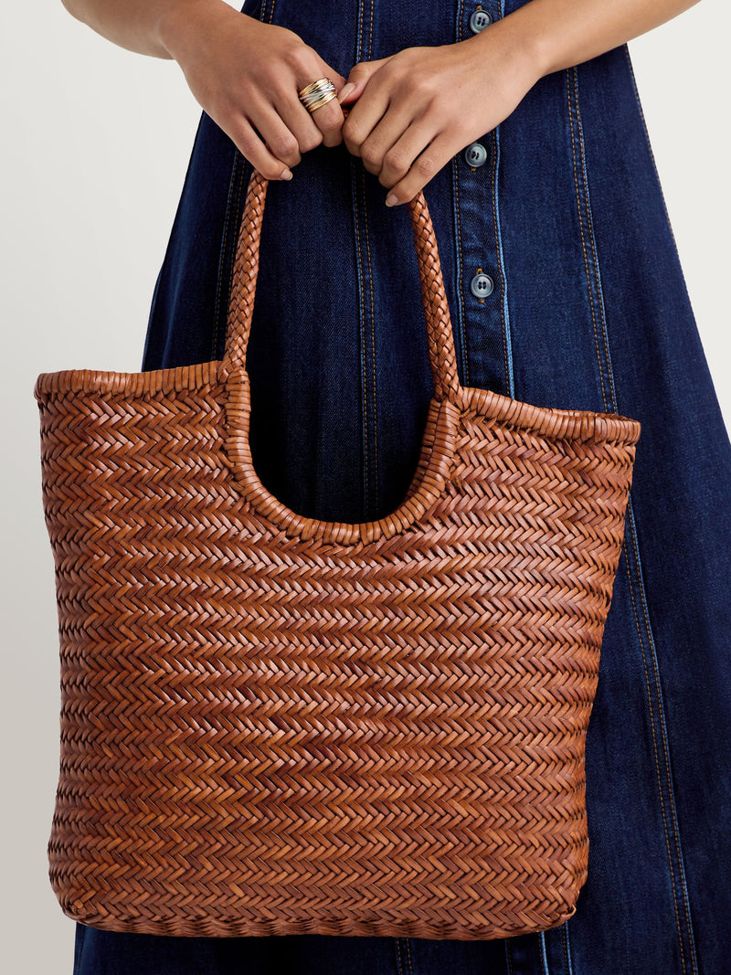 Dragon Diffusion tan diagonal leather bag, imported from the UK