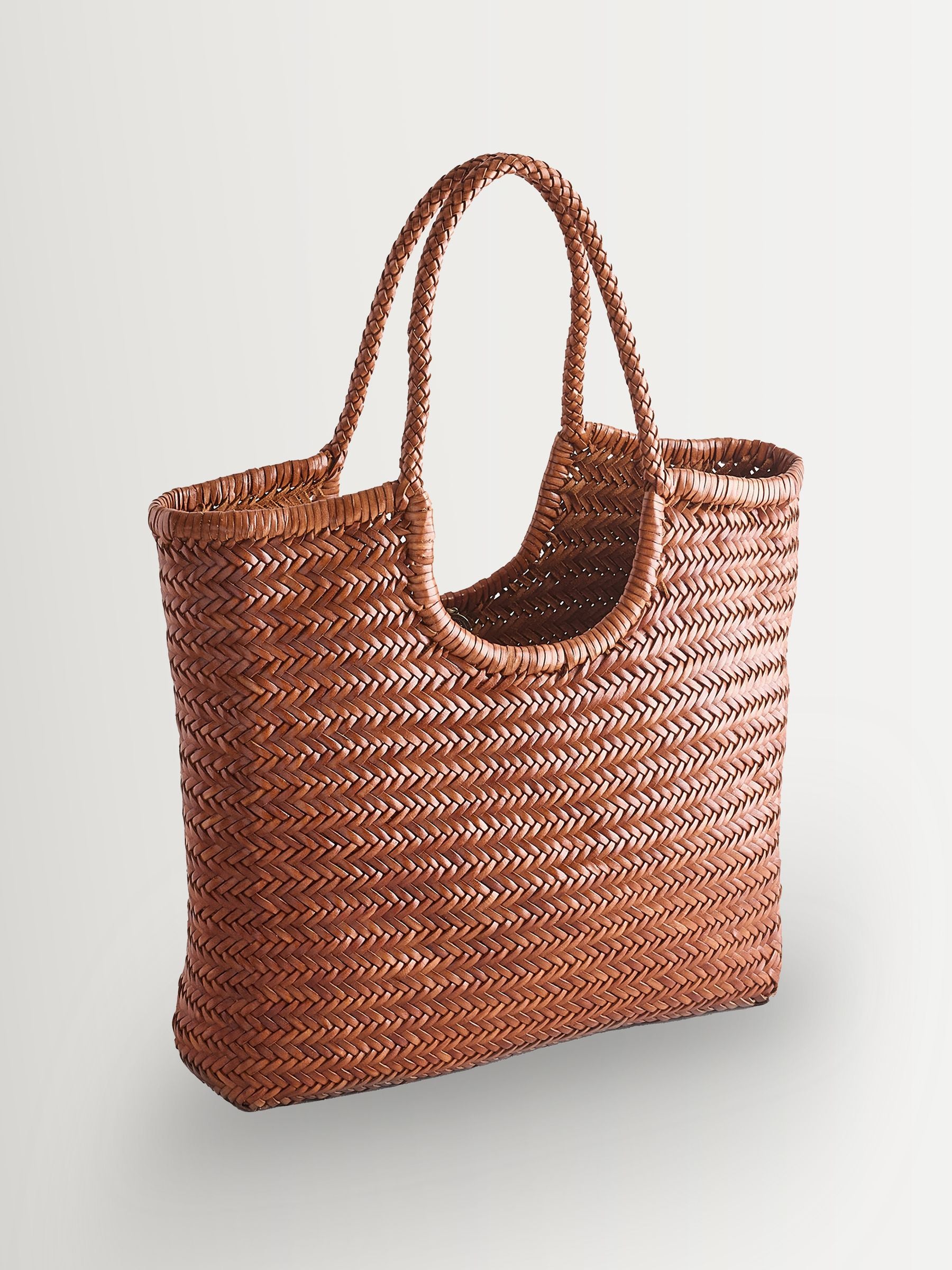 Dragon Diffusion tan diagonal leather bag, imported from the UK