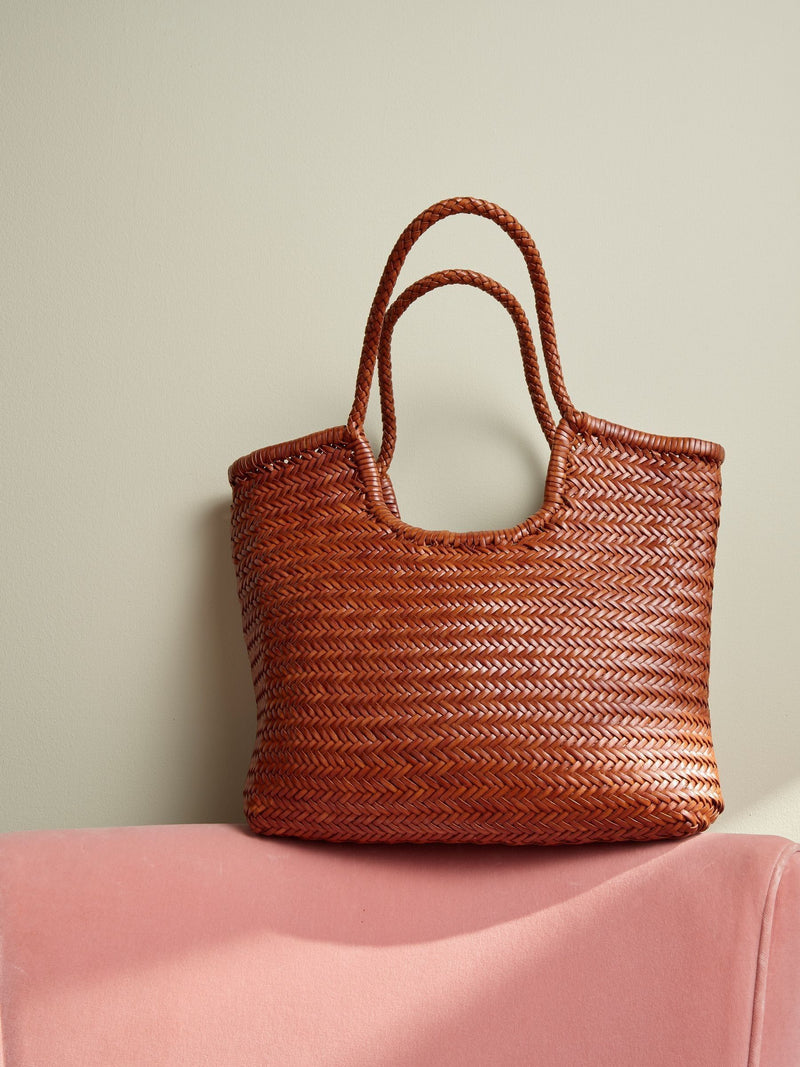Dragon Diffusion tan diagonal leather bag, imported from the UK