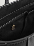 Dragon Diffusion black woven leather tote bag - British product